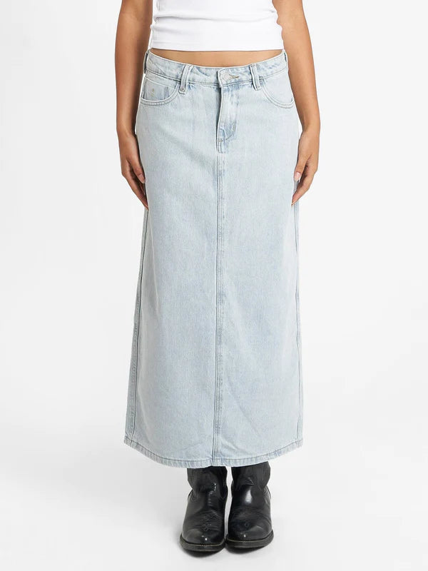 THRILLS FRANKIE SKIRT FADED DUST BLUE
