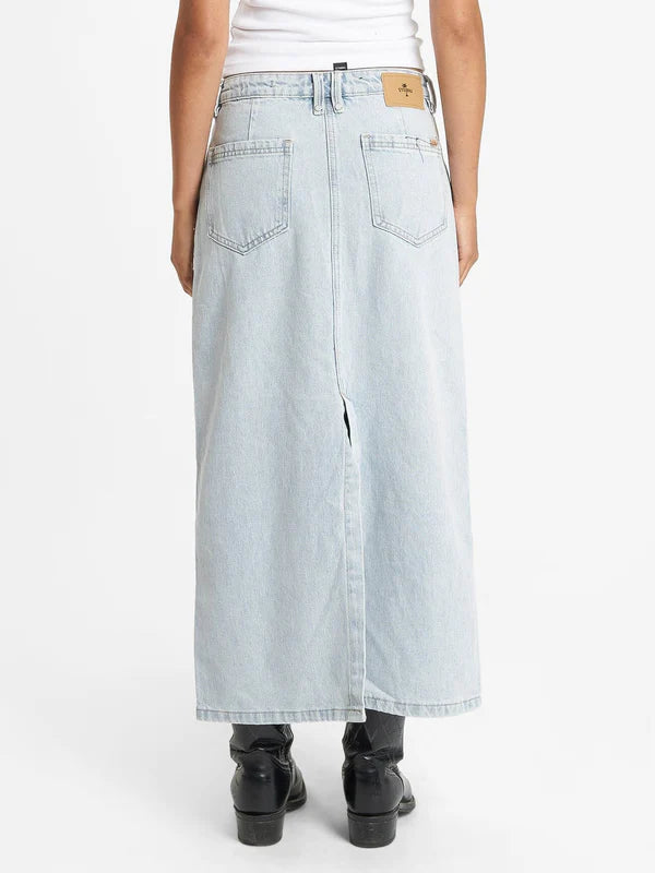 THRILLS FRANKIE SKIRT FADED DUST BLUE