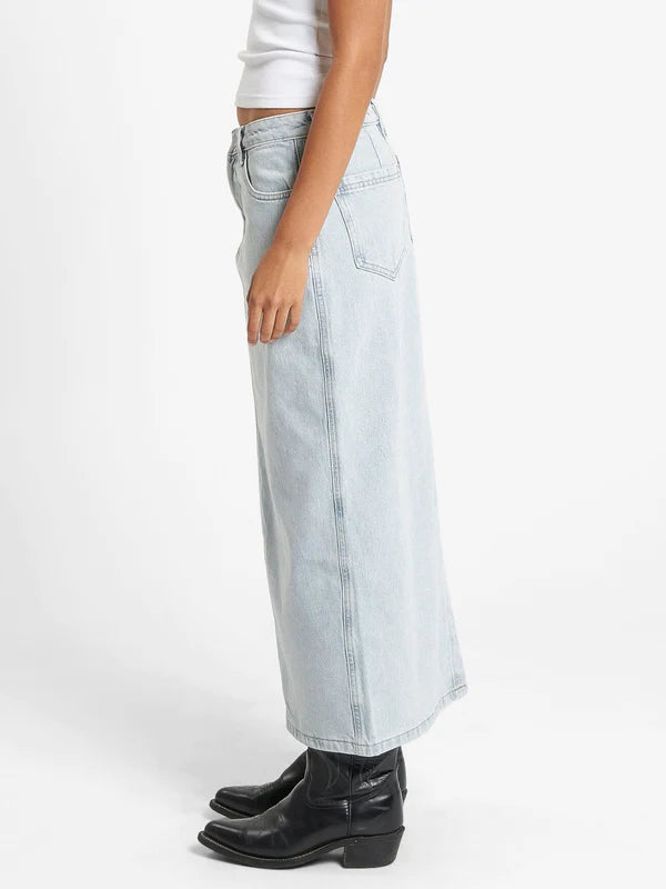 THRILLS FRANKIE SKIRT FADED DUST BLUE