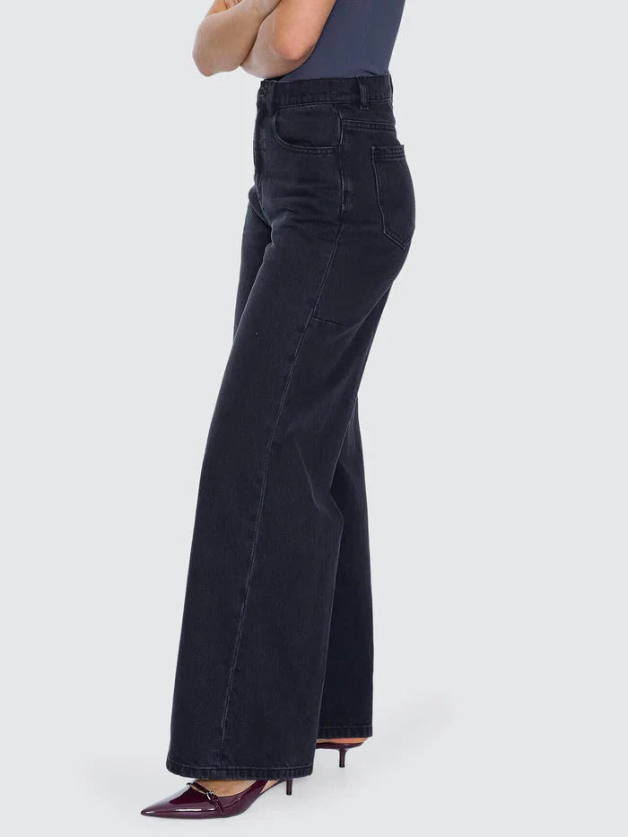 Thrills Hunter High Rise Wide Jean | Aged Black