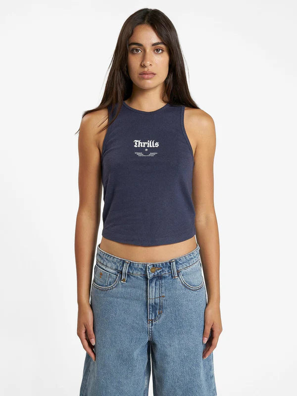 THRILLS WISHES COME TRUE HEMP CURVE TANK STATION NAVY