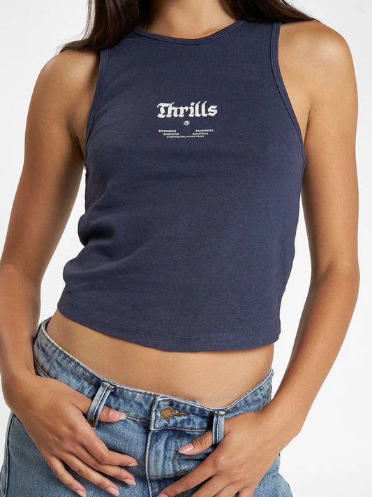 THRILLS WISHES COME TRUE HEMP CURVE TANK STATION NAVY