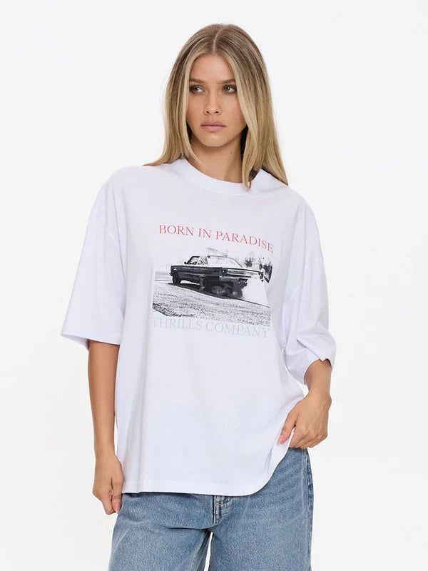Thrills Metal And Dust Oversized Tee White