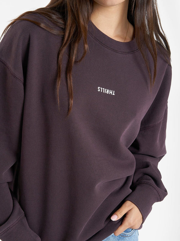 THRILLS MINIMAL THRILLS SLOUCH CREW DEEP PLUM