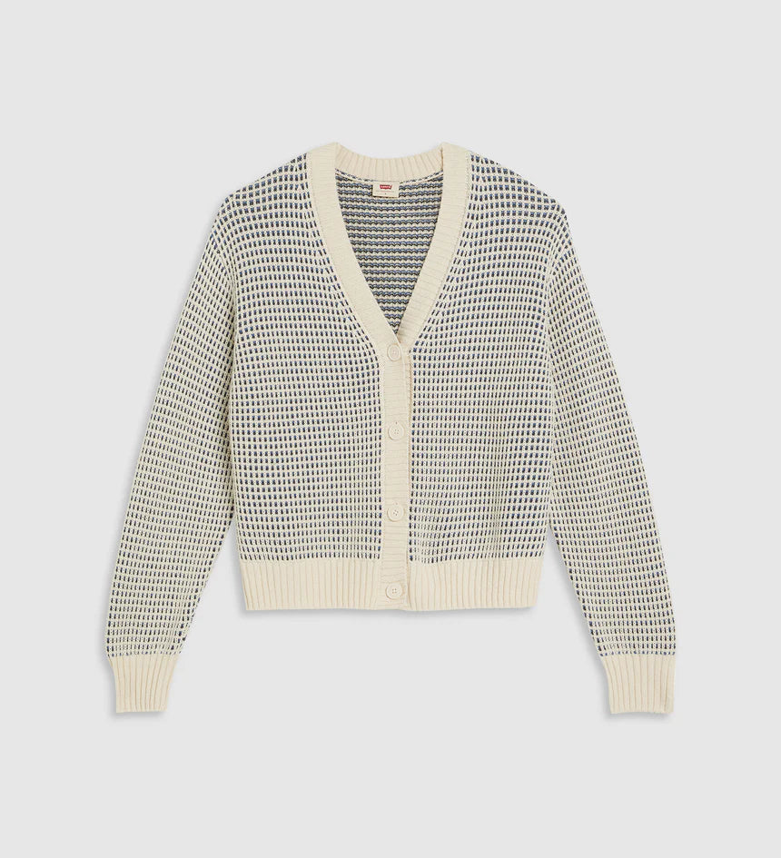 LEVIS SNOWFLAKE CARDIGAN BUTTER CREAM STRIPE