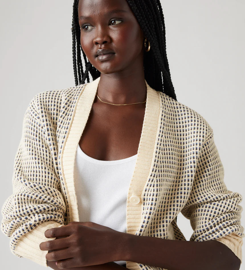 LEVIS SNOWFLAKE CARDIGAN BUTTER CREAM STRIPE