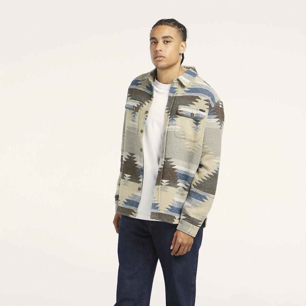 WRANGLER TRADE OVERSHIRT AZTEC SLATE BLUE