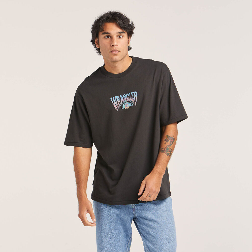 WRANGLER TRANSCENDING SLACKER TEE WORN BLACK
