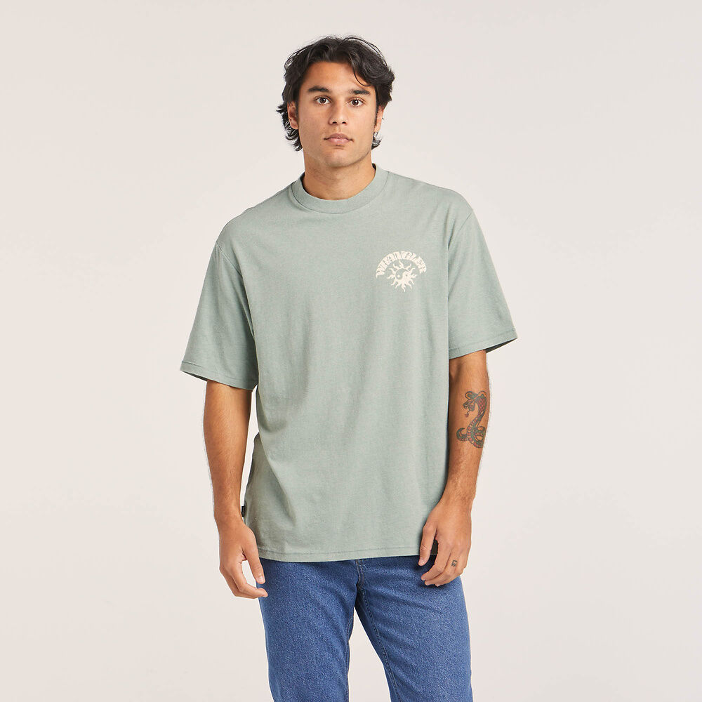 WRANGLER SUN YIN SLACKER TEE WASHED JADE