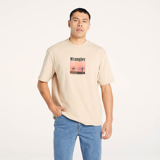 WRANGLER DUSK RIDERS SLACKER TEE MUSHROOM