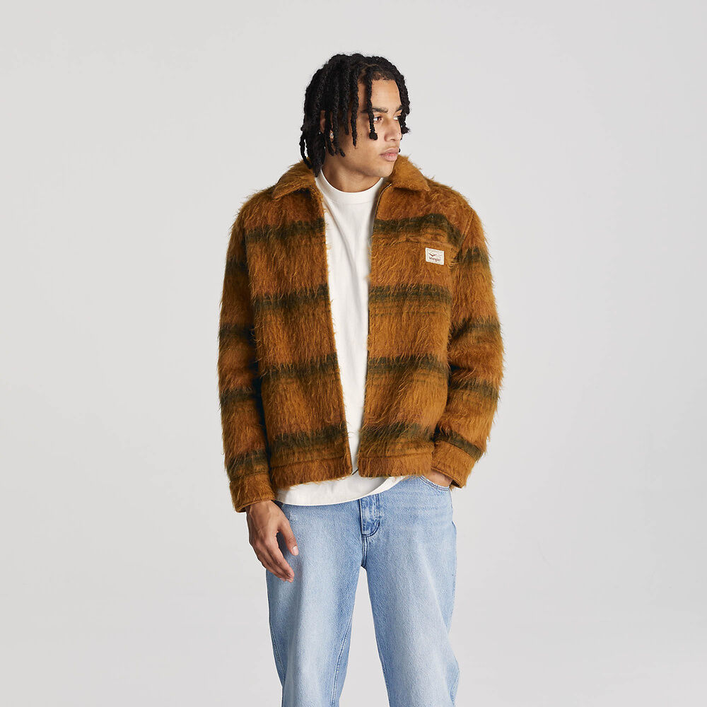 WRANLGER HARRINGTON JACKET BRUSHED RUST