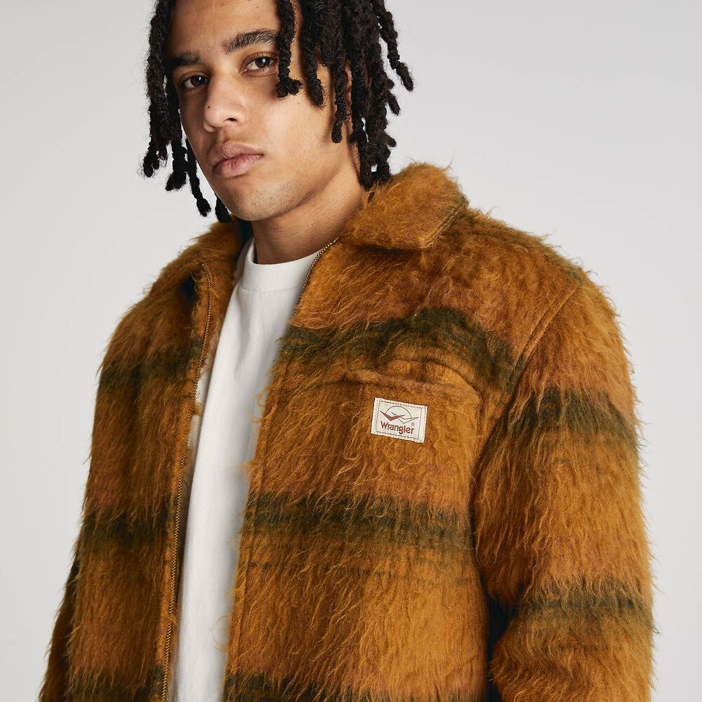 WRANLGER HARRINGTON JACKET BRUSHED RUST