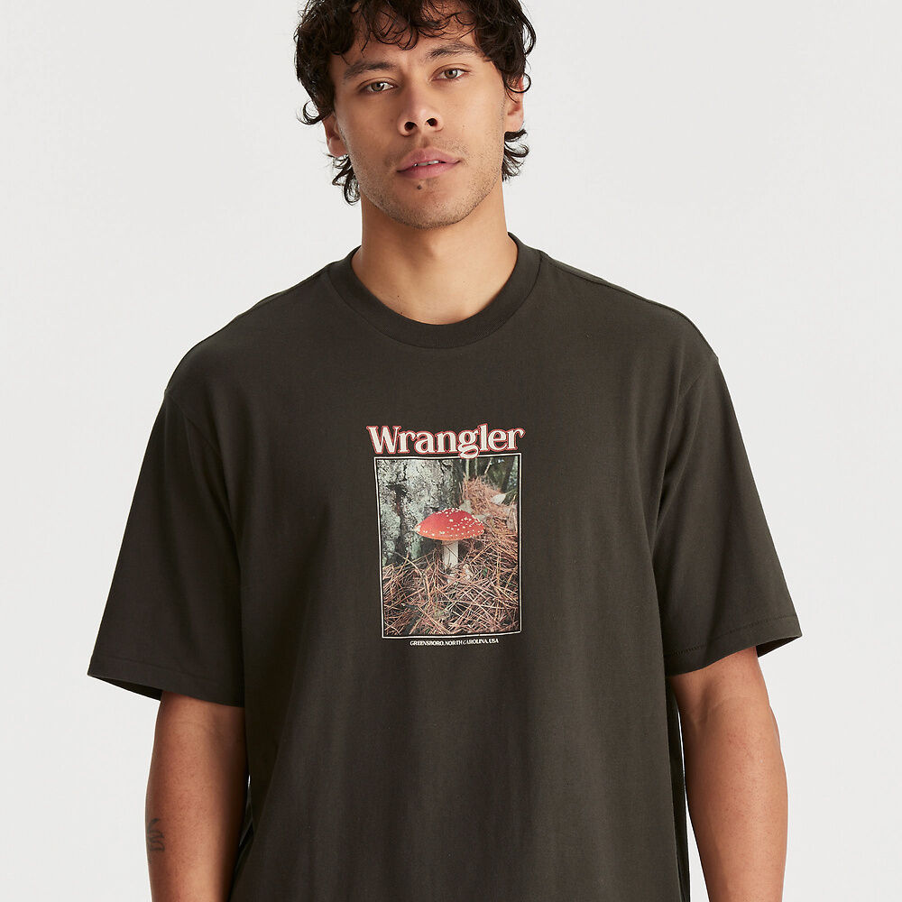 WRANGLER AMANITA SLACKER TEE DARK SLATE