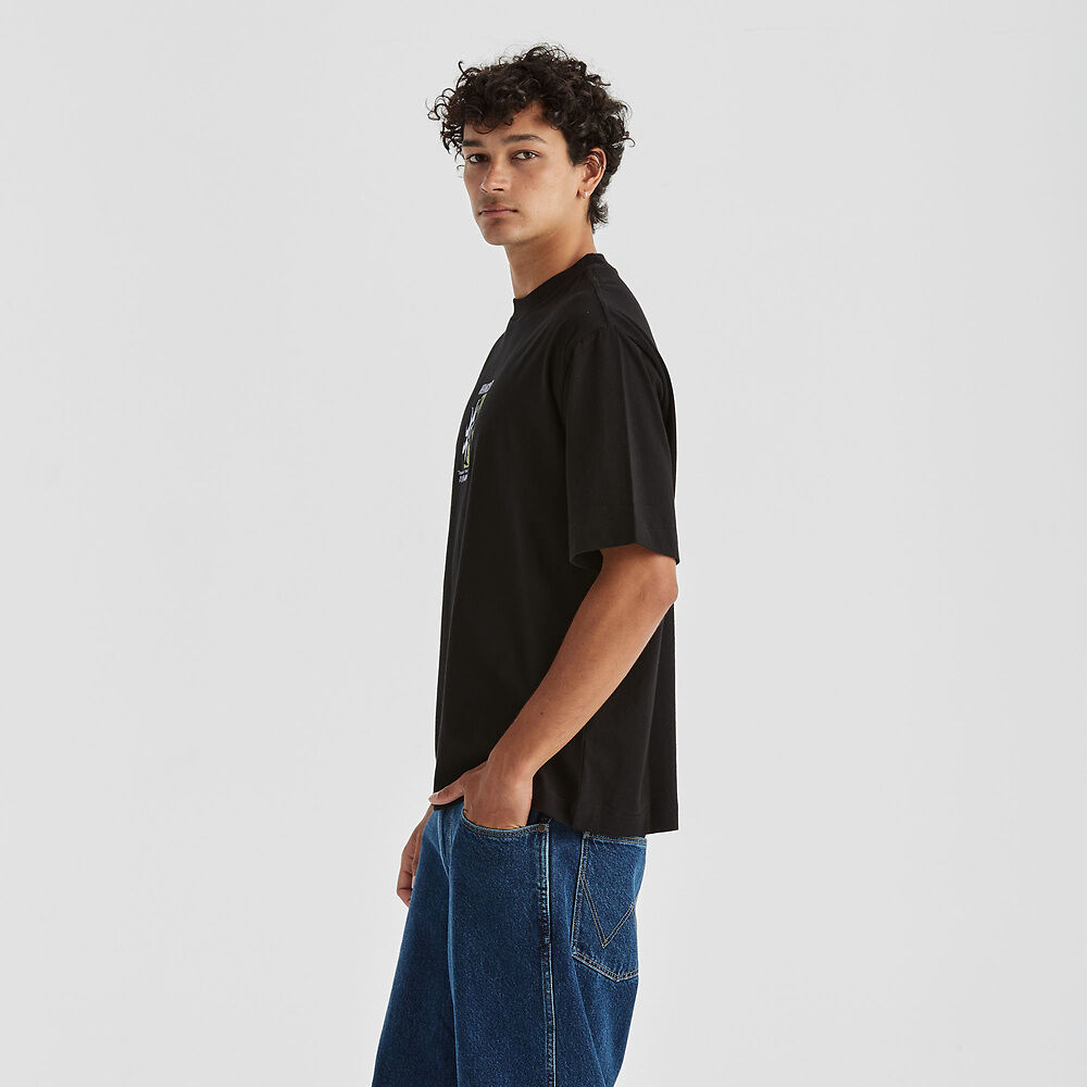 WRANGLER SUNFLIP BOXCAR TEE BLACK