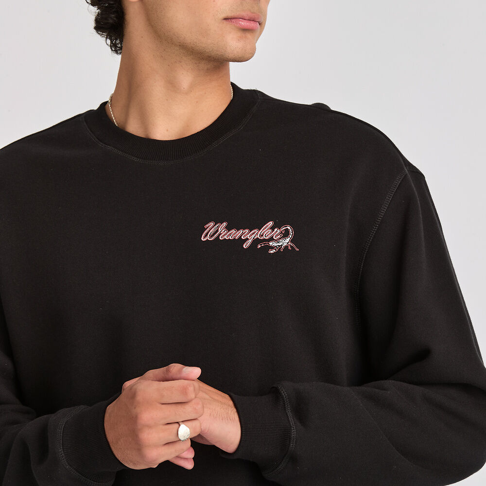 WRANGLER STINGER SLOUCH SWEAT BLACK