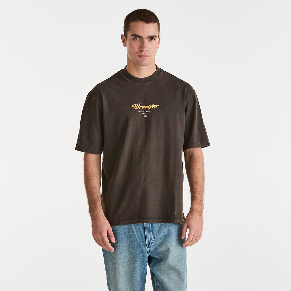 WRANGLER NORTH ELM SLACKER TEE WORN BLACK