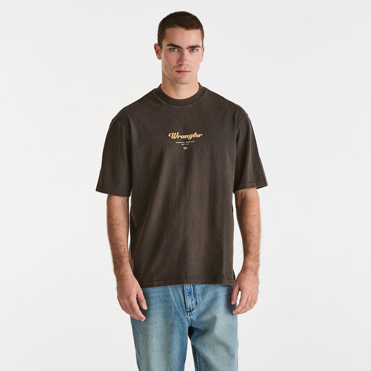 WRANGLER NORTH ELM SLACKER TEE WORN BLACK