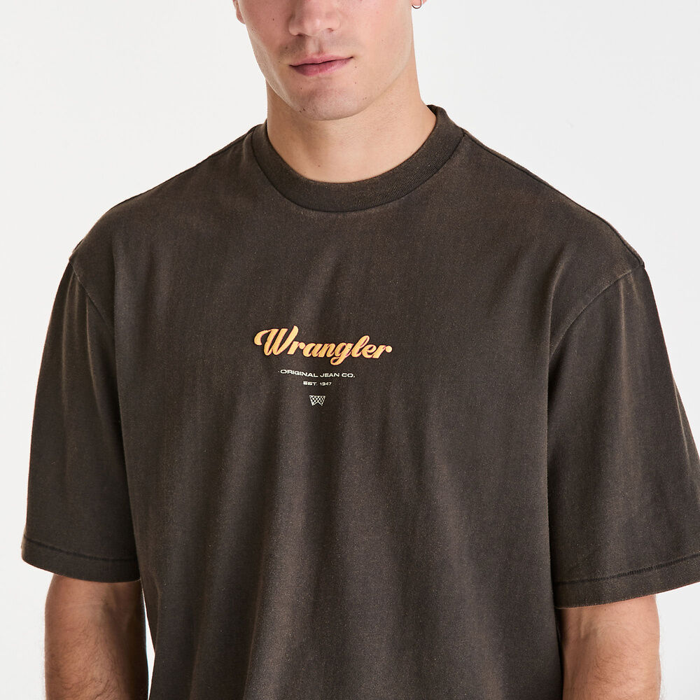 WRANGLER NORTH ELM SLACKER TEE WORN BLACK