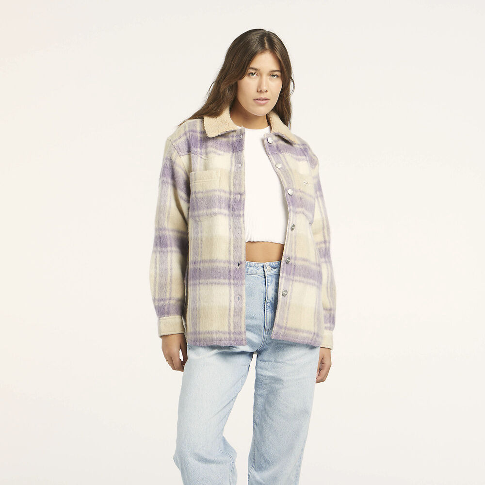 WRANGLER STROKES PLAID COAT LAVENDER FIELDS