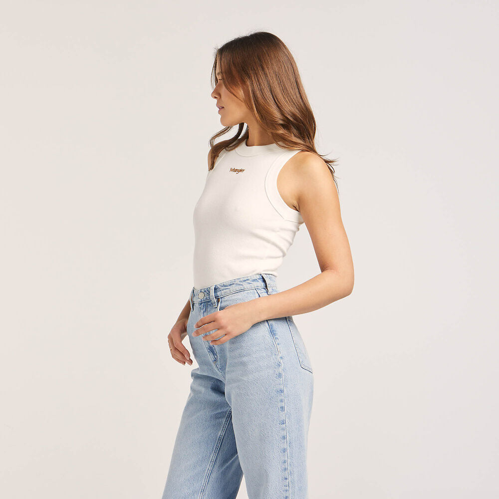 WRANGLER STAPLE RIB TANK VINTAGE WHITE