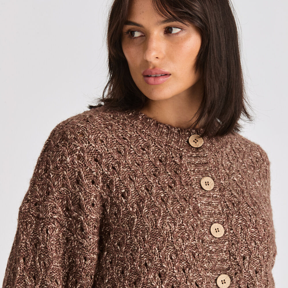 WRANGLER BONFIRE CARDIGAN NUTMEG