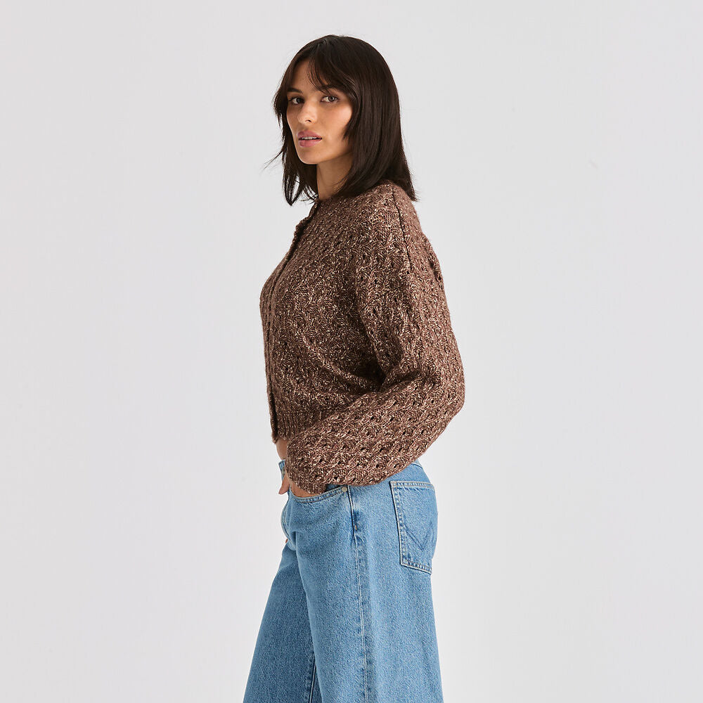 WRANGLER BONFIRE CARDIGAN NUTMEG