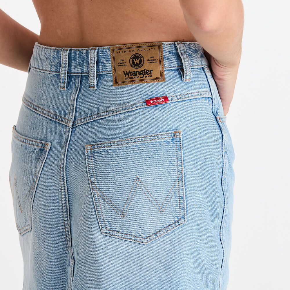 WRANGLER REPAIR MINI SKIRT BLUE TOUR