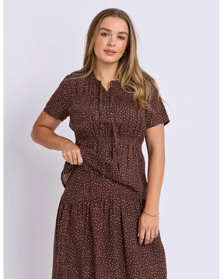 Foxwood Wren Spot Top | Chocolate