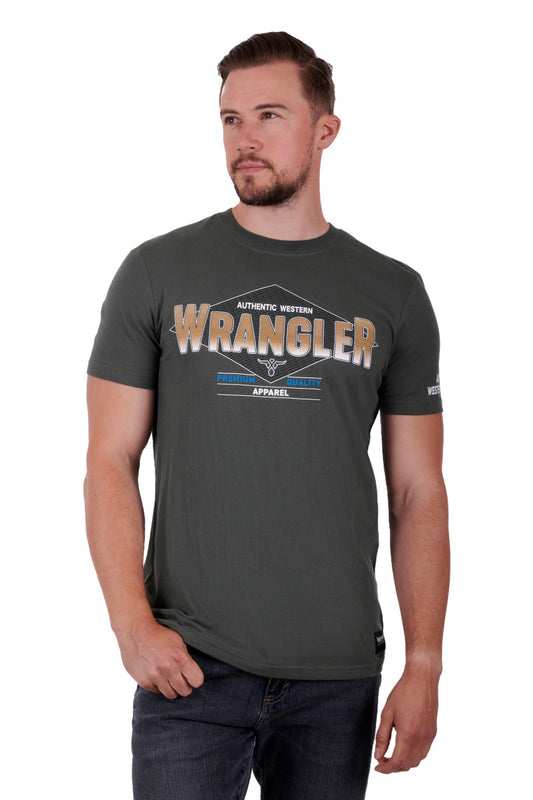 WRANGLER MENS GEORGE SHORT SLEEVE TEE CYPRESS