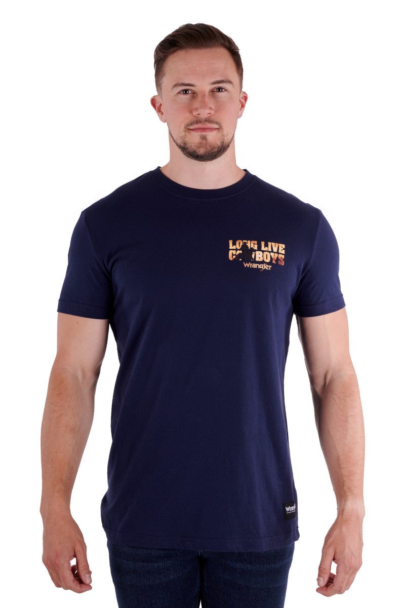 WRANGLER MENS PAYNE SHORT SLEEVE TEE NAVY