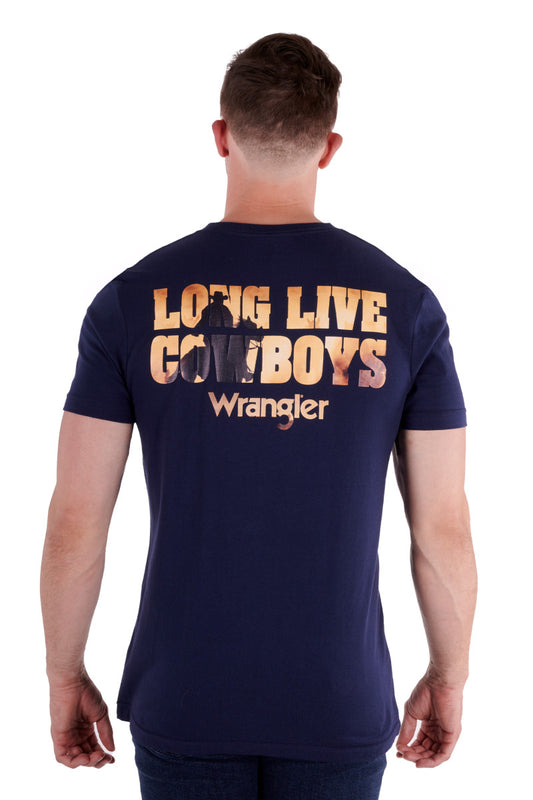 WRANGLER MENS PAYNE SHORT SLEEVE TEE NAVY