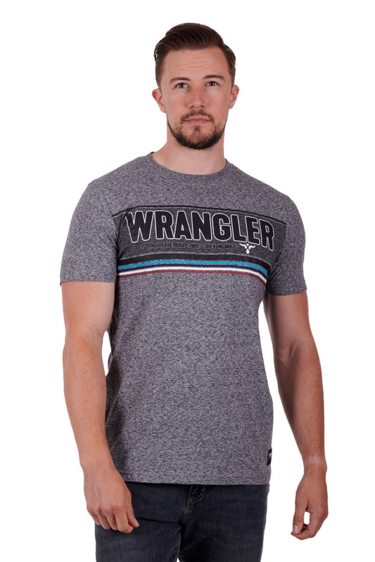 WRANGLER MENS KENNEDY SHORT SLEEVE TEE CHARCOAL MARLE