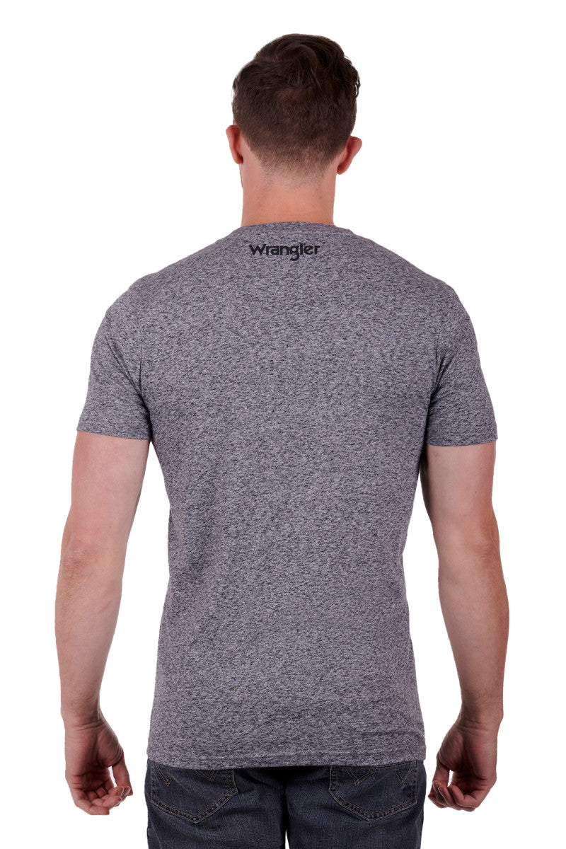 WRANGLER MENS KENNEDY SHORT SLEEVE TEE CHARCOAL MARLE