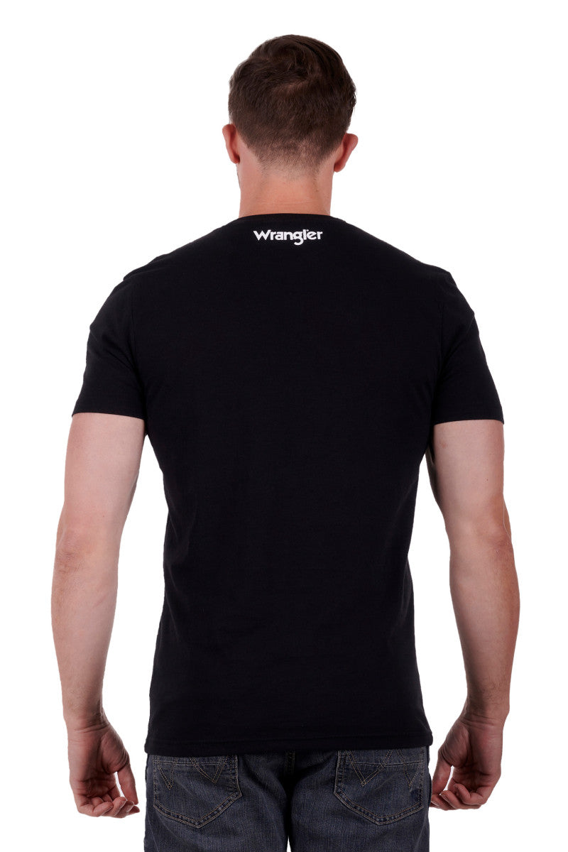 WRANGLER MENS STEWART SHORT SLEEVE TEE BLACK