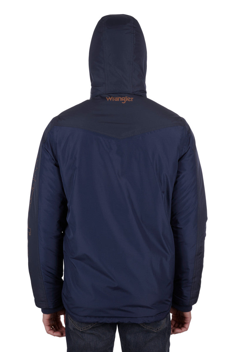 WRANGLER MENS MURPHY WATERPROOF JACKET NAVY