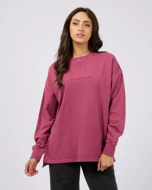 ALL ABOUT EVE WASHED RELAXED CREW BLUSH