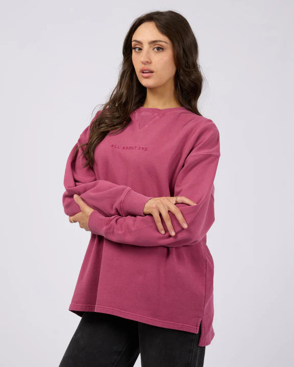 ALL ABOUT EVE WASHED RELAXED CREW BLUSH