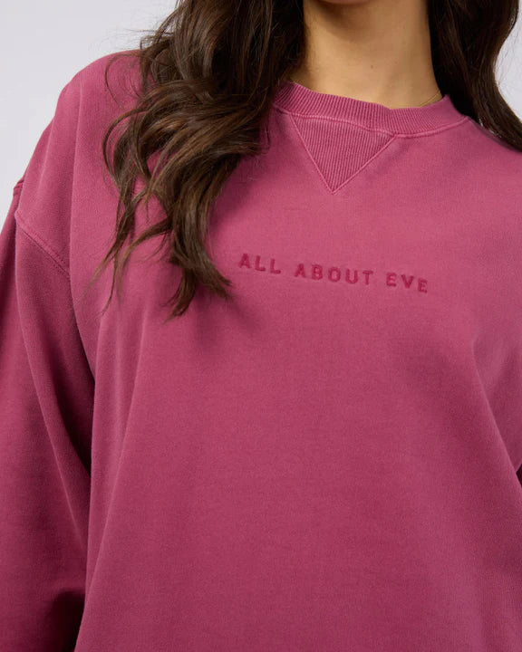 ALL ABOUT EVE WASHED RELAXED CREW BLUSH