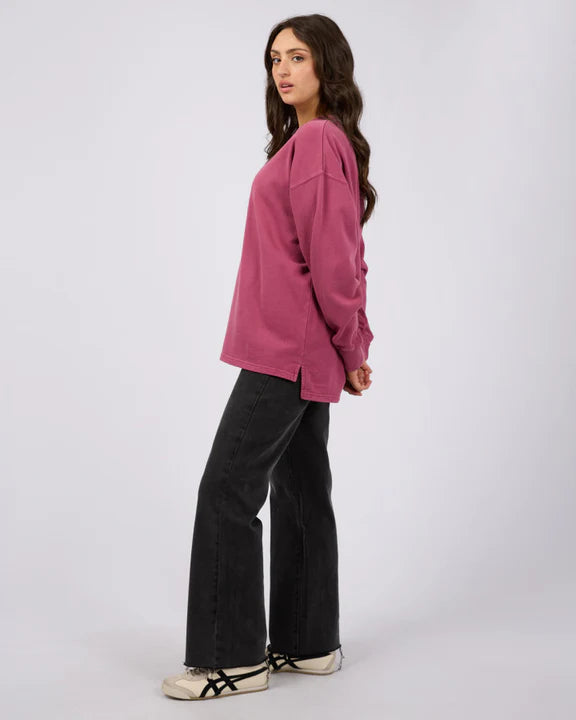 ALL ABOUT EVE WASHED RELAXED CREW BLUSH