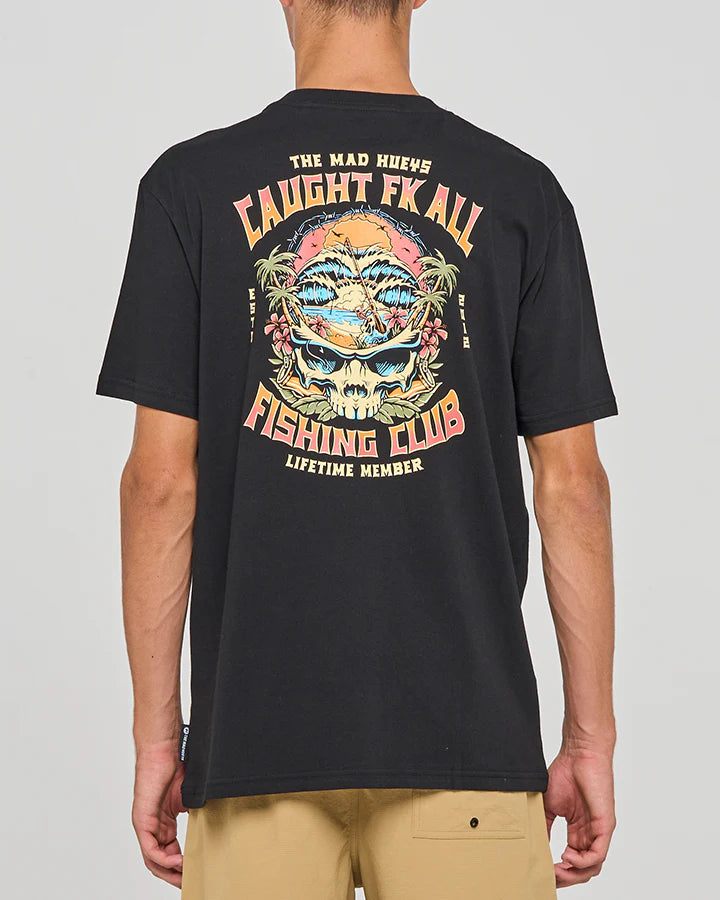 The Mad Hueys Caught Fk All Skull Short Sleeve Tee Black