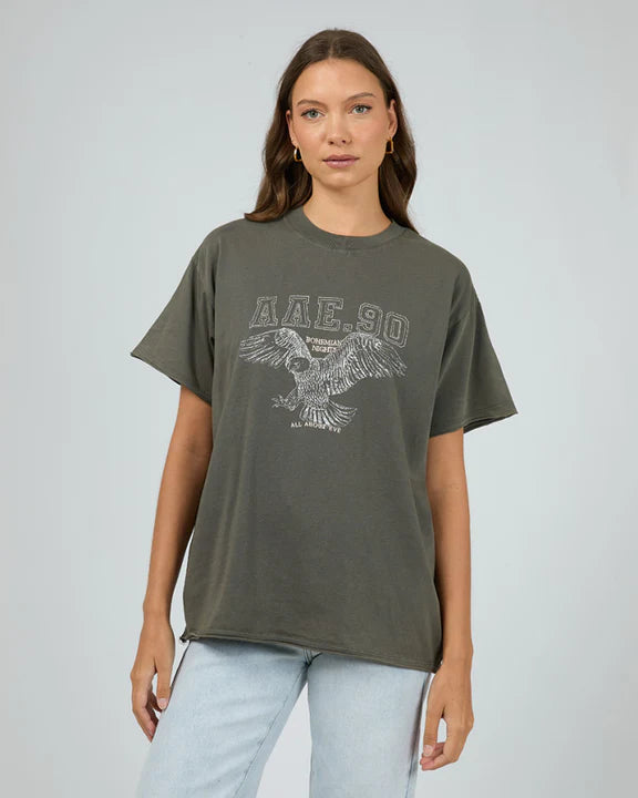 ALL ABOUT EVE ECLIPSE RELAXED TEE CHARCOAL