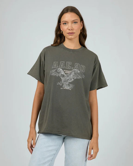 ALL ABOUT EVE ECLIPSE RELAXED TEE CHARCOAL