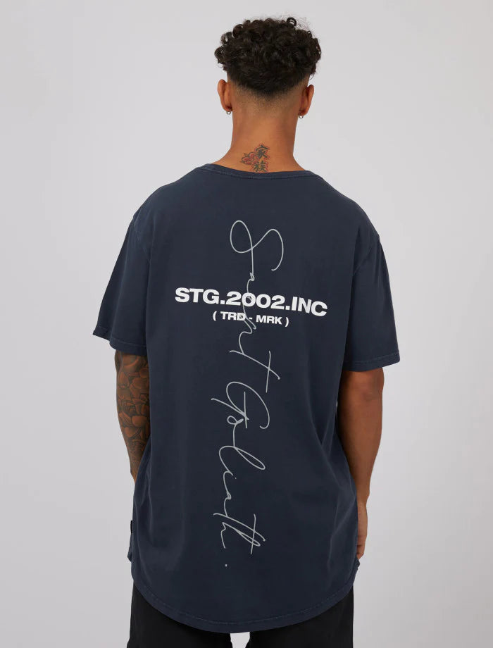 ST GOLIATH HIGH RISE TEE NAVY