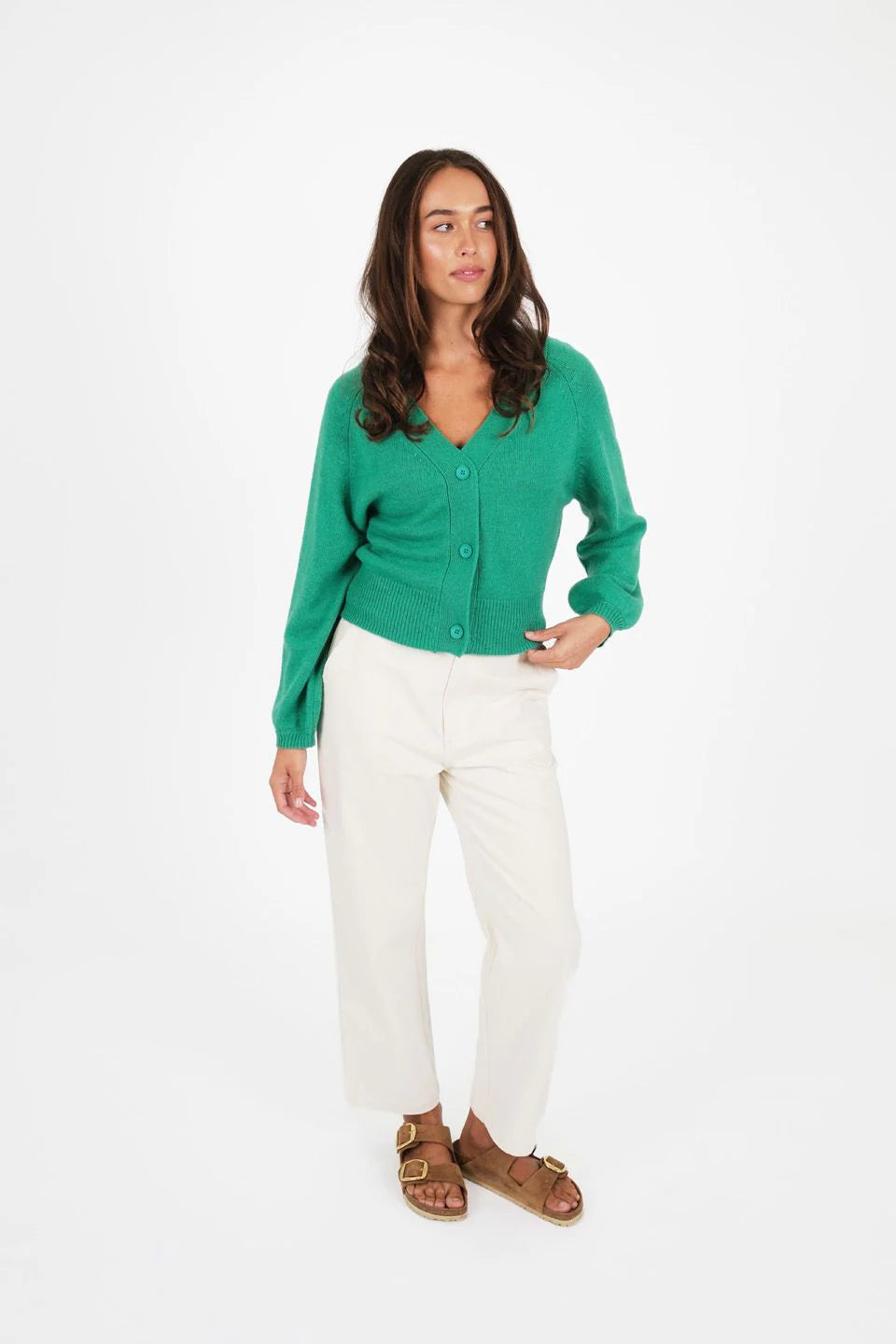 TITCHIE COLLIDE CARDI GREEN