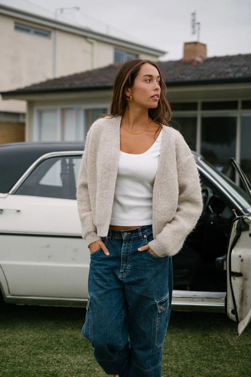 TITCHIE THE BOMBER JACKET OATMEAL