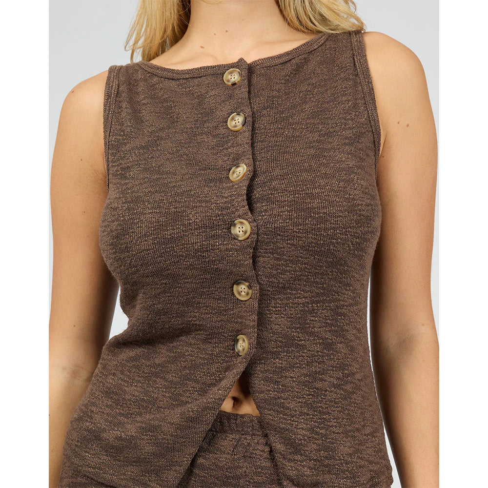 SILENT THEORY LEONIE VEST CHOCOLATE