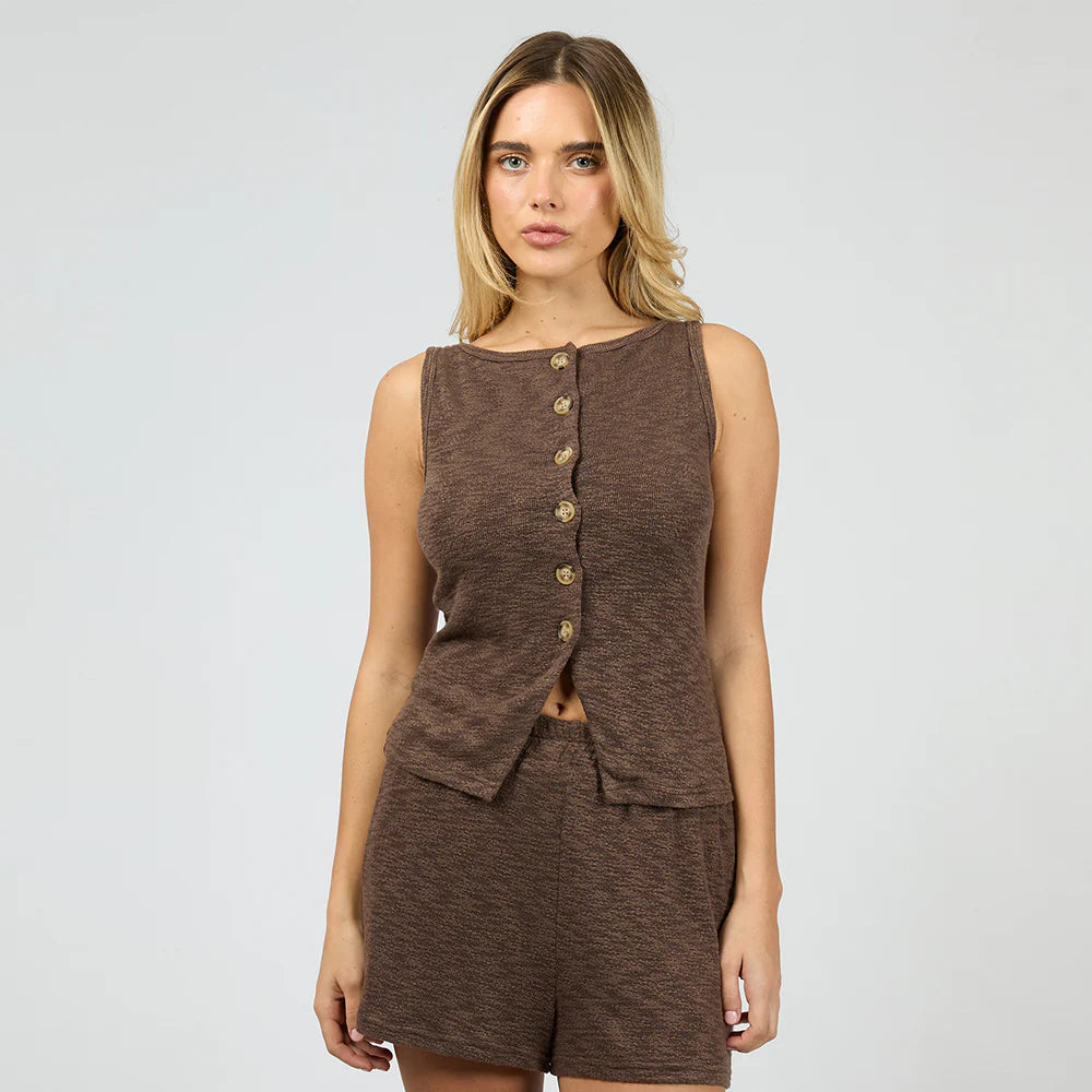 SILENT THEORY LEONIE VEST CHOCOLATE