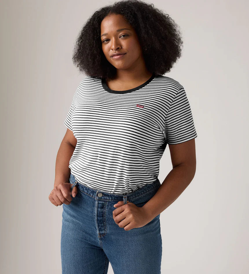 LEVIS PERFECT TEE RAITA STRIPE CAVIAR STRIPE