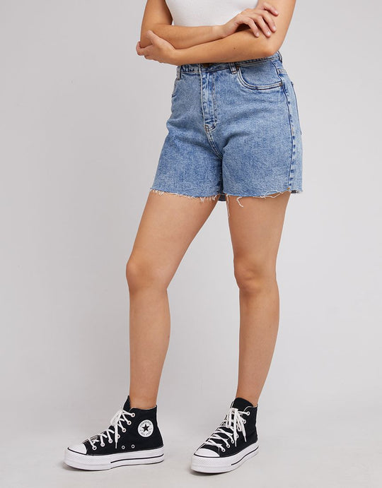 ALL ABOUT EVE BOBBY CUT OFF SHORT LIGHT BLUE