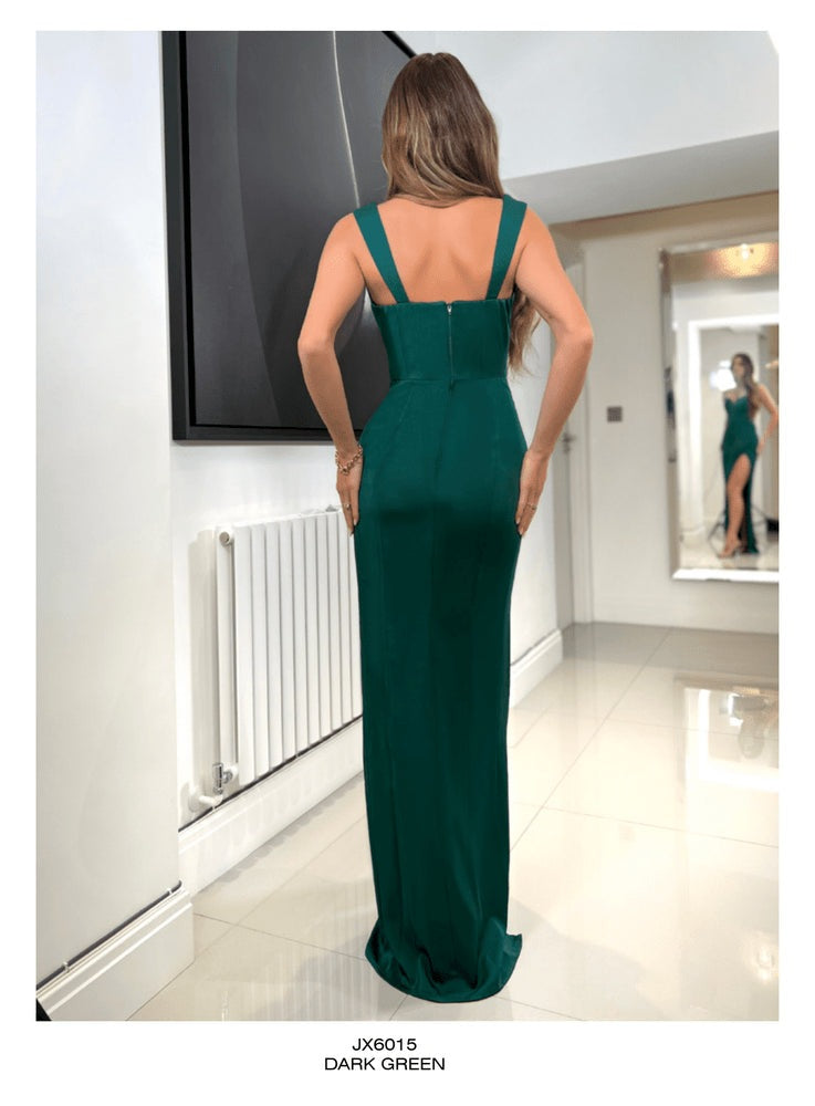 NICOLETTA JX6015 DRESS DARK GREEN